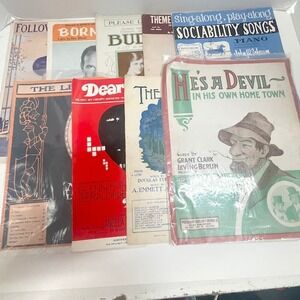 1910's to 1960's Vintage Piano Sheet Music Folio Vintage Lot P1B